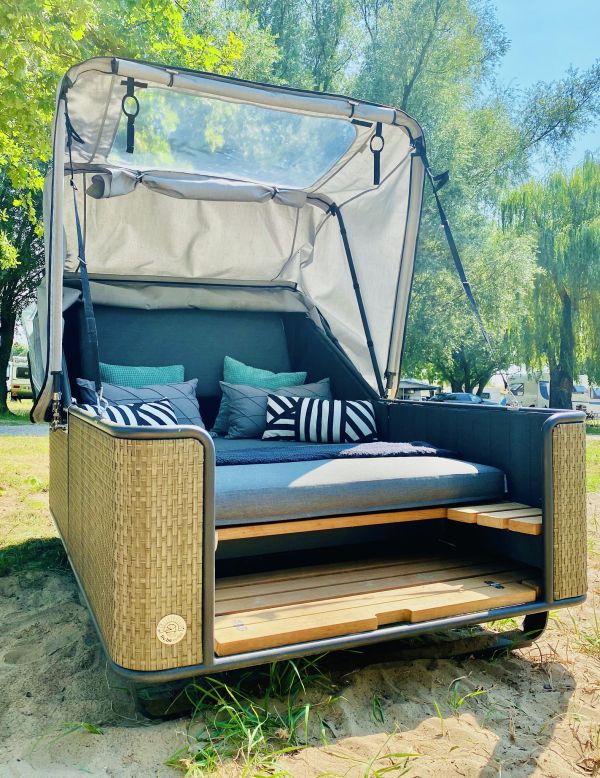 Strandkorb für Strand Camping mit Stellplatz am Stover Strand