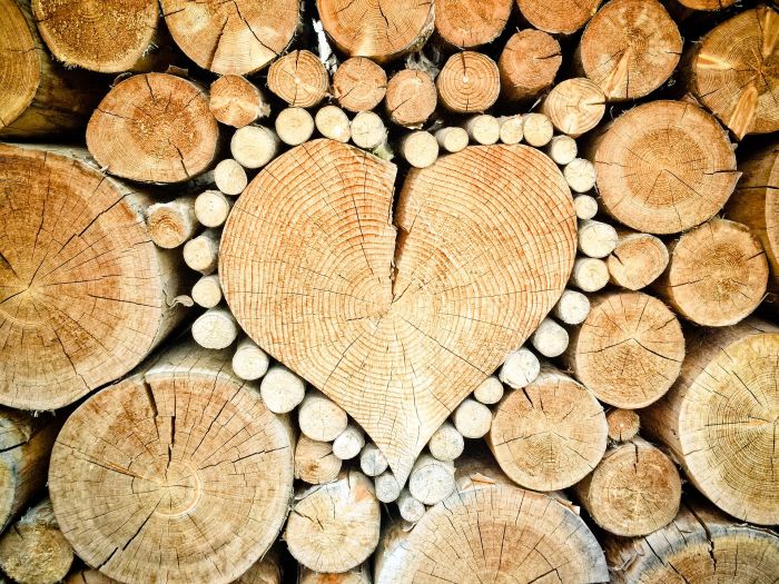 Wooden heart in Stover Holz