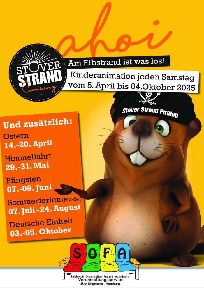 Termine der Kinderanimation am Stover Strand 2025