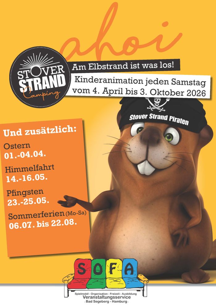 Termine Kinderanimation 2026 bei Stover Strand Camping