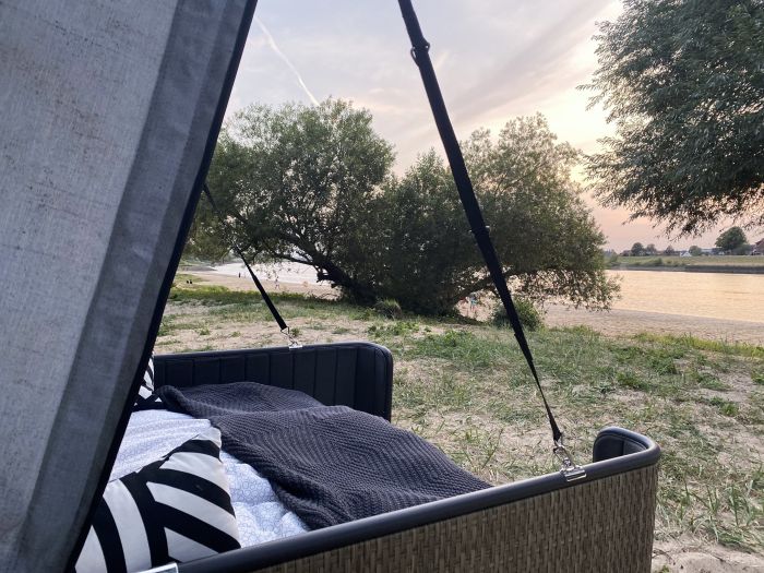 Strandkorb für Strand Camping mit Stellplatz am Stover Strand