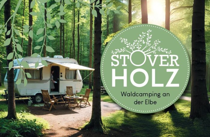 Dauercamping auf dem Waldcampingplatz Stover Holz nahe Hamburg in Drage